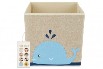 Boîte de rangement carré enfant baleine bieco