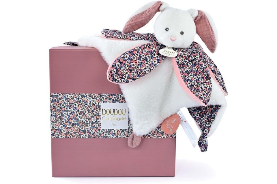 Lion Doudou Pétale Lapin Rose - 30 cm