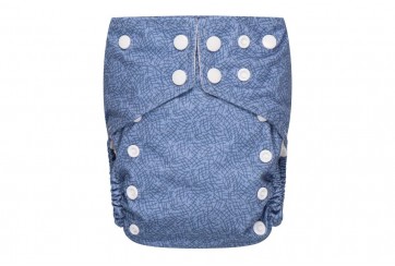 Couche lavable bébé - Criss cross blue - Bumbuns