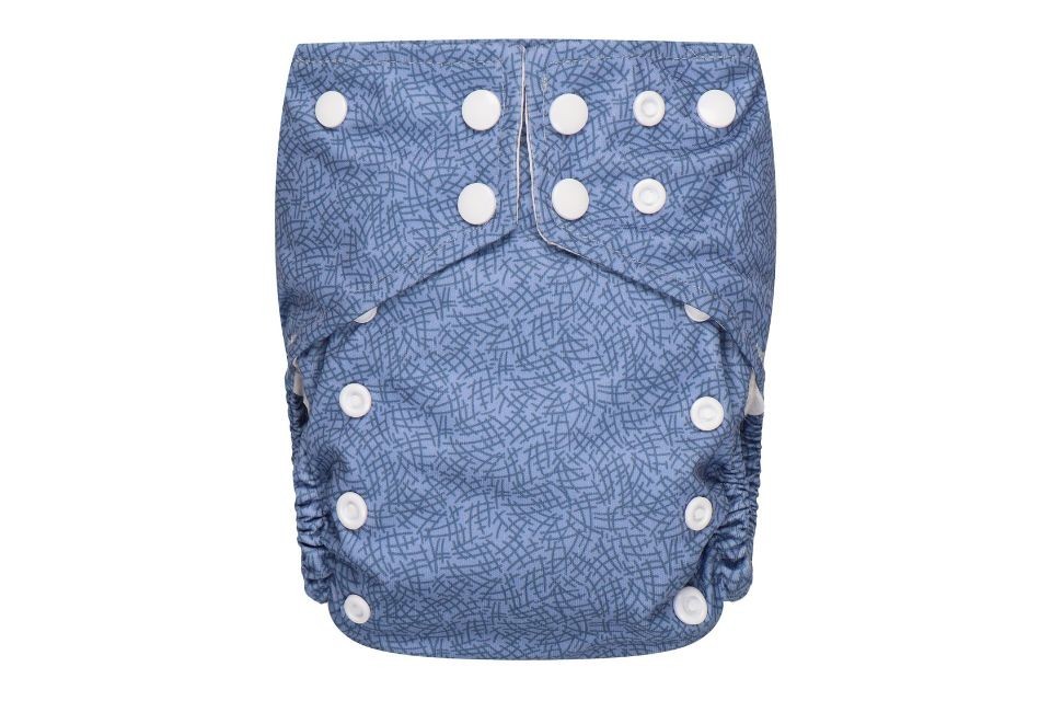 Couche lavable bébé - Criss cross blue - Bumbuns