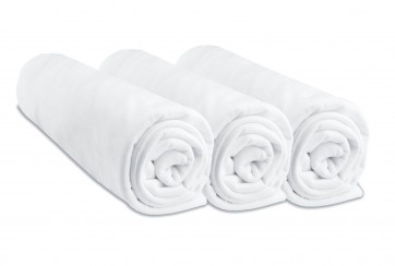 Lot De 3 Draps Housse 70x160 Bebe Coton Blanc