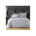 Housse de couette 220x240 Satin de Coton Gris Craie