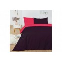 Parure de lit 240x260 Coton Prune_Fushia