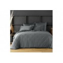 Housse de couette 240x260 Satin de Coton Gris Fonce