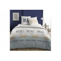 Parure de lit reversible 240x260 Coton You And Me Multico