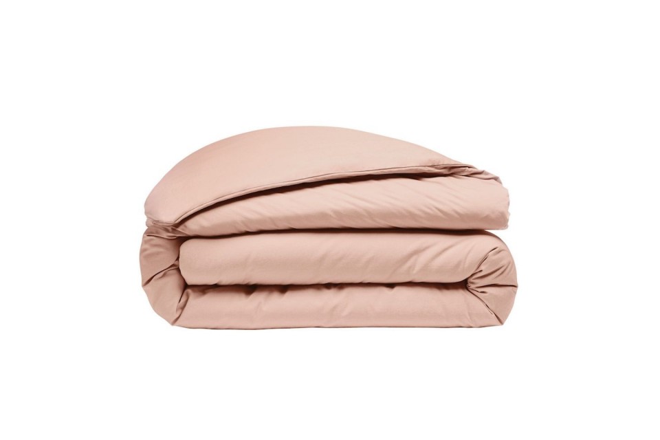 Housse de couette Percale de Coton Rose, Taille - 220 x 240 cm