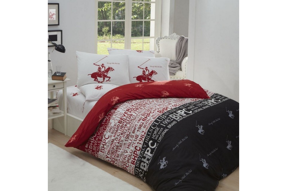 Housse de couette 220x240 + 2 taies d'oreiller Bhpc 004 Red