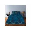 Housse de couette 220x240 + 2 taies d'oreiller Japonisant Bleu