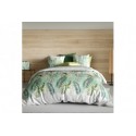 Housse de couette 240x260 cm + 2 taies d'oreiller Tropical Vert