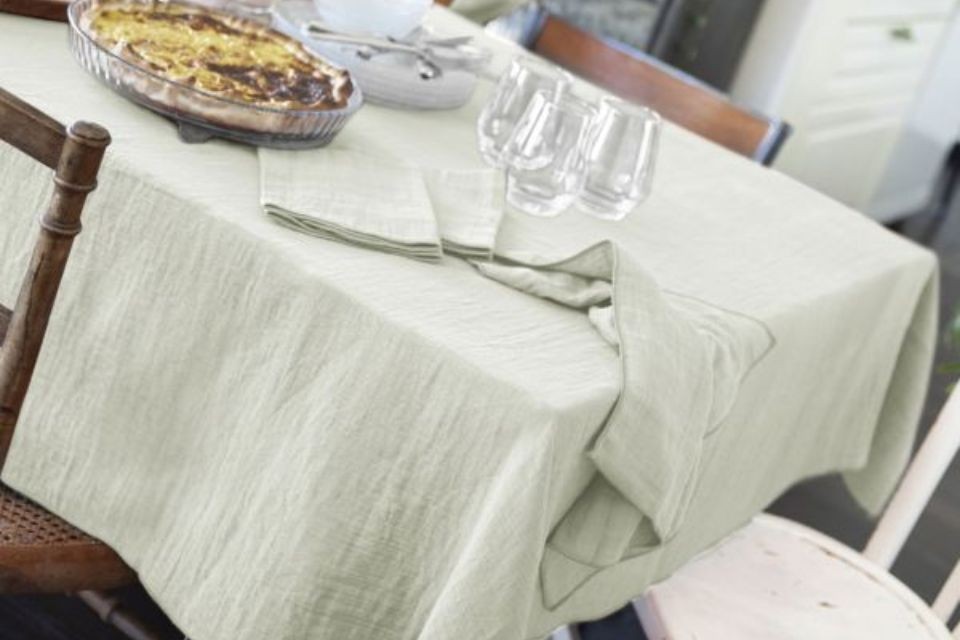 Nappe rectangle 150x350 Gaze de Coton