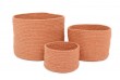 Lot de 3 paniers de rangement - Ilse Ambre