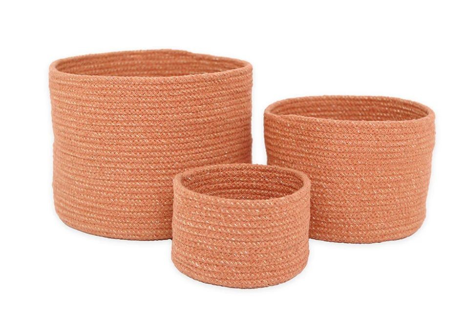 Lot de 3 paniers de rangement - Ilse Ambre