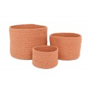 Lot de 3 paniers de rangement - Ilse Ambre