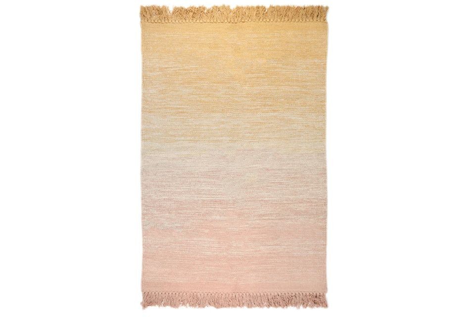 Tapis 100x150 Coton Kirthy Rose Nude